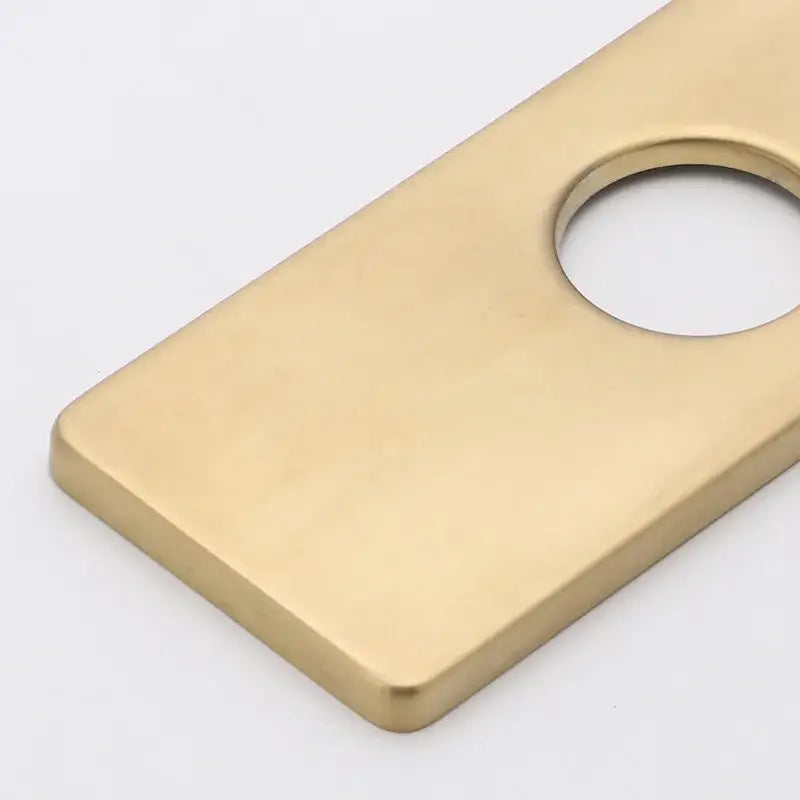 Modern gold black and silver hole cover deck plate metal with circular hole designed as a kitchen faucet accessory