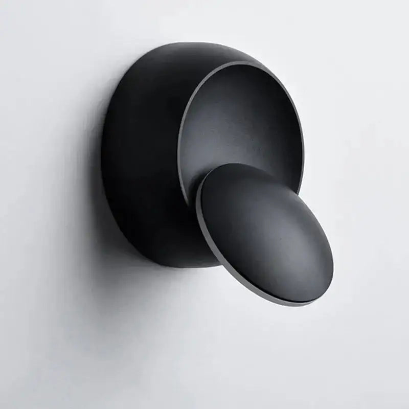 Black matte-finished wall-mounted hook with sleek modern design for decorbites adjustable led crescent wall light