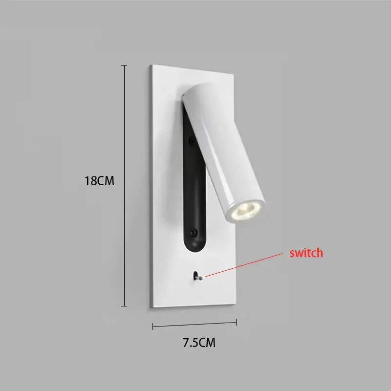 Modern gold black and white led wall lamp with a sleek black adjustable arm and switch for bedroom reading decorbites led wall