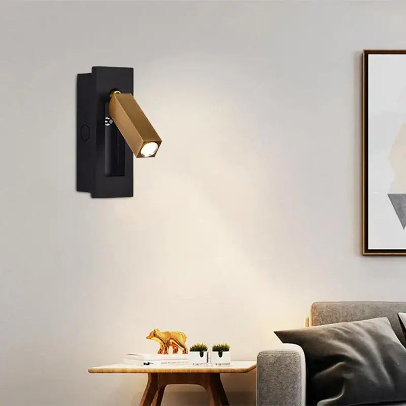Modern gold black led wall lamp with sleek design ideal for bedroom reading and decorbites led wall lighting