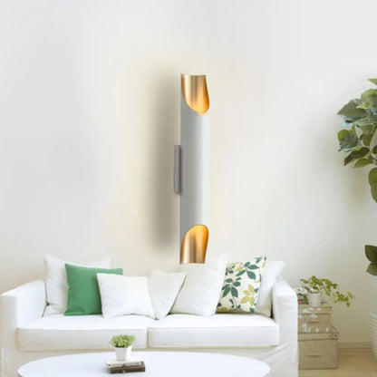 DecorBites™ DecorBites™ Modern Gold/Black/White Pipe Wall Light Sconce - 2/4 Lights, Metal Wall Mounted for Living Room
