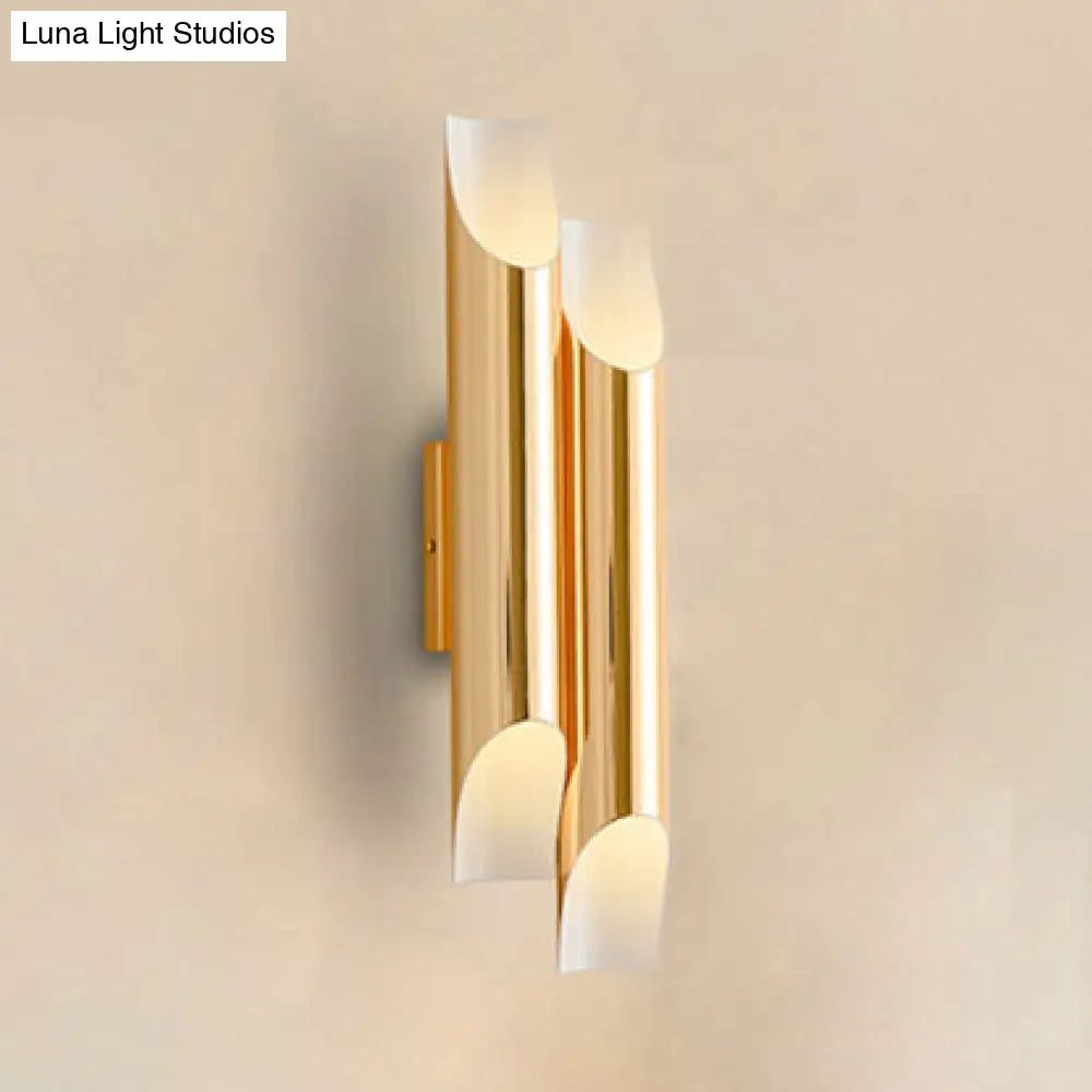 DecorBites™ DecorBites™ Modern Gold/Black/White Pipe Wall Light Sconce - 2/4 Lights, Metal Wall Mounted for Living Room