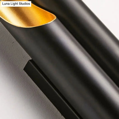 DecorBites™ DecorBites™ Modern Gold/Black/White Pipe Wall Light Sconce - 2/4 Lights, Metal Wall Mounted for Living Room