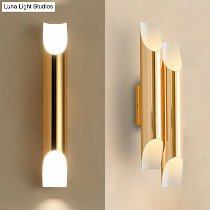 DecorBites™ DecorBites™ Modern Gold/Black/White Pipe Wall Light Sconce - 2/4 Lights, Metal Wall Mounted for Living Room