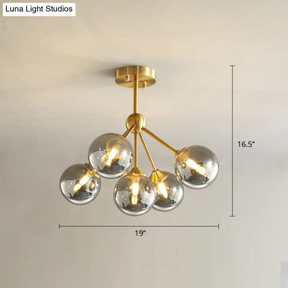 DecorBites™ DecorBites™ Modern Gold Branch Glass Ceiling Light