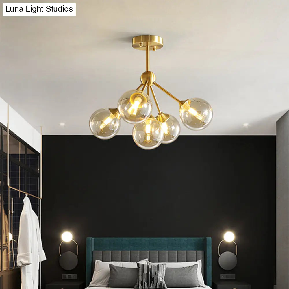 DecorBites™ DecorBites™ Modern Gold Branch Glass Ceiling Light