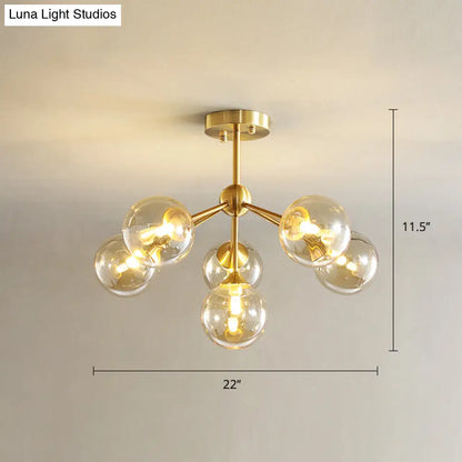 DecorBites™ DecorBites™ Modern Gold Branch Glass Ceiling Light