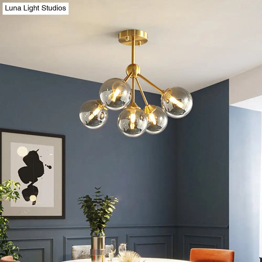 DecorBites™ DecorBites™ Modern Gold Branch Glass Ceiling Light