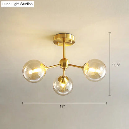 DecorBites™ DecorBites™ Modern Gold Branch Glass Ceiling Light