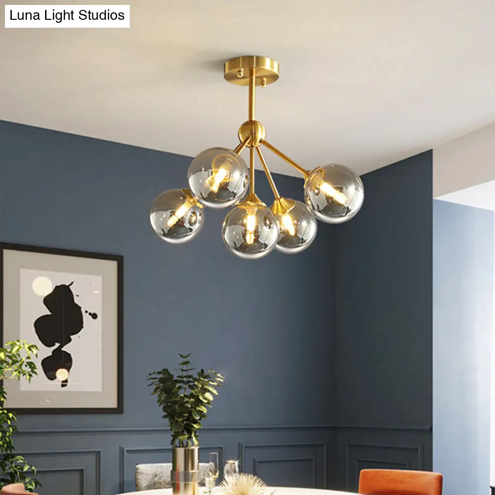 DecorBites™ DecorBites™ Modern Gold Branch Glass Ceiling Light