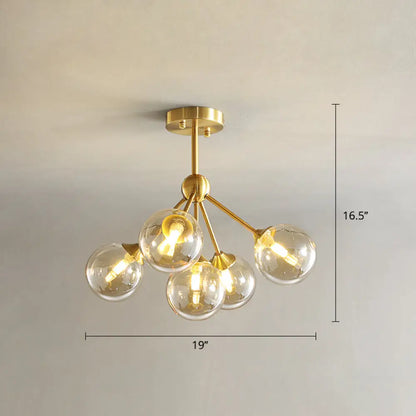 DecorBites™ DecorBites™ Modern Gold Branch Glass Ceiling Light