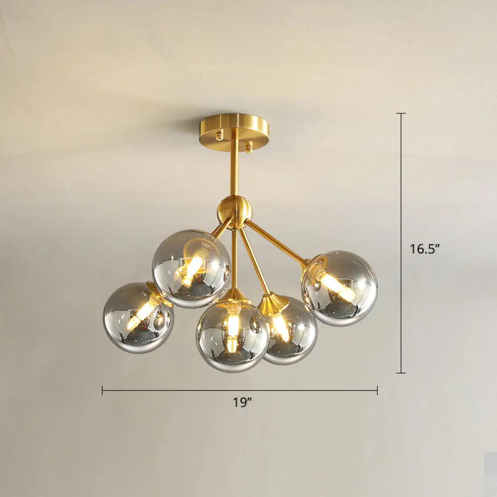 DecorBites™ DecorBites™ Modern Gold Branch Glass Ceiling Light