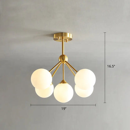 DecorBites™ DecorBites™ Modern Gold Branch Glass Ceiling Light