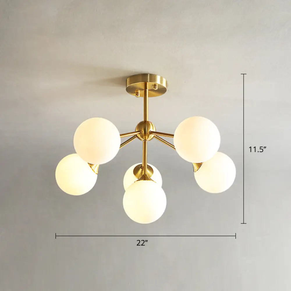 DecorBites™ DecorBites™ Modern Gold Branch Glass Ceiling Light
