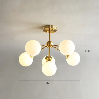 DecorBites™ DecorBites™ Modern Gold Branch Glass Ceiling Light