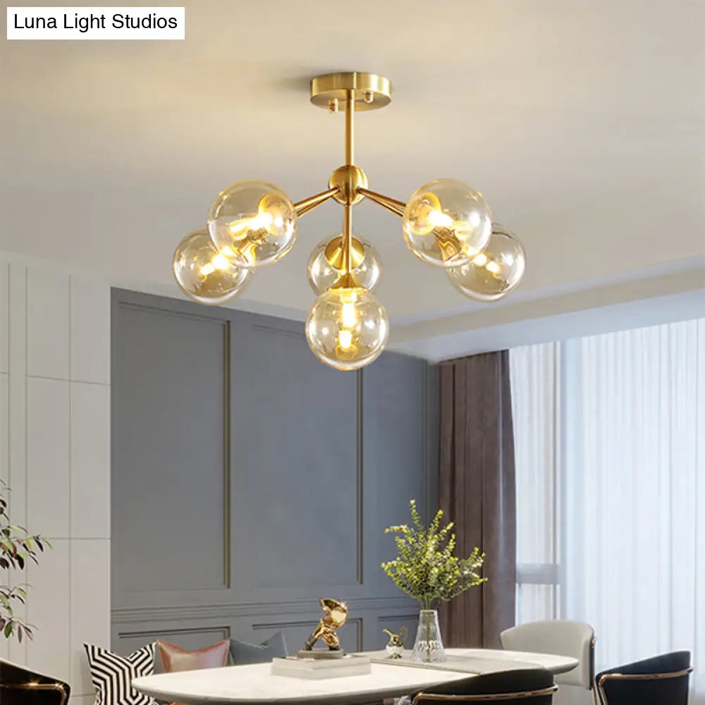 DecorBites™ DecorBites™ Modern Gold Branch Glass Ceiling Light