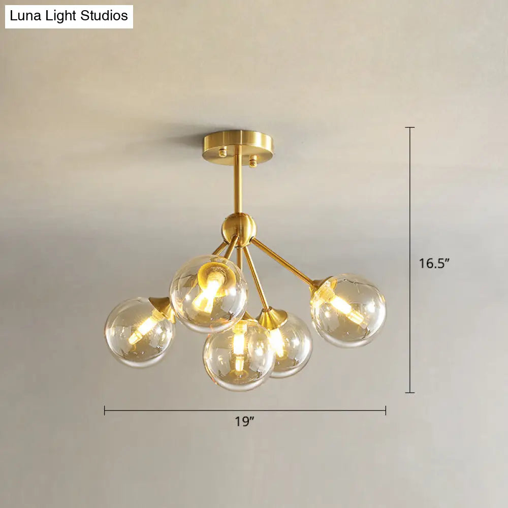 DecorBites™ DecorBites™ Modern Gold Branch Glass Ceiling Light