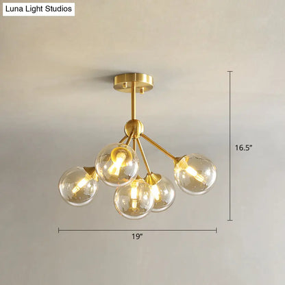 DecorBites™ DecorBites™ Modern Gold Branch Glass Ceiling Light