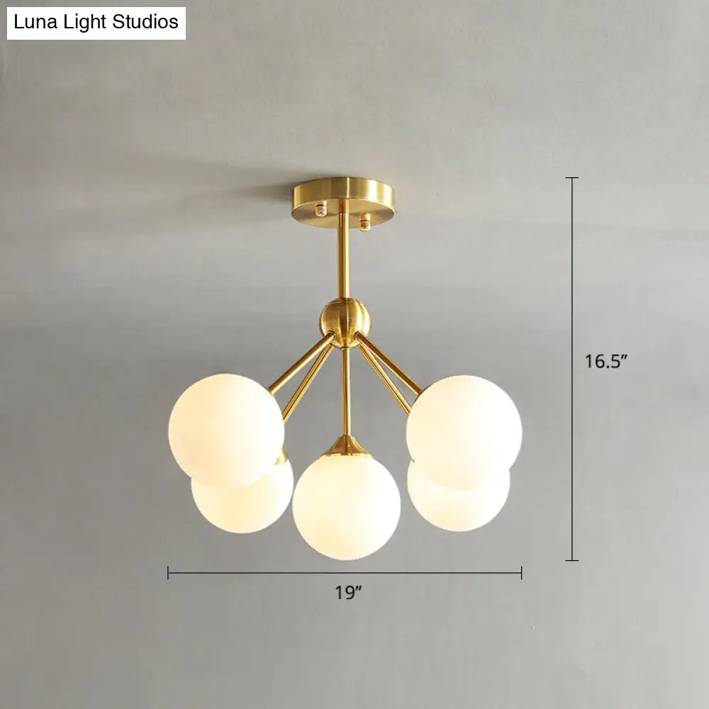 DecorBites™ DecorBites™ Modern Gold Branch Glass Ceiling Light