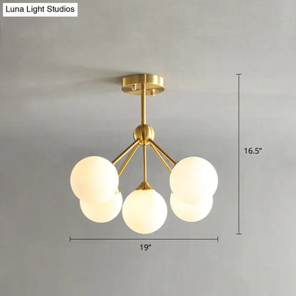 DecorBites™ DecorBites™ Modern Gold Branch Glass Ceiling Light