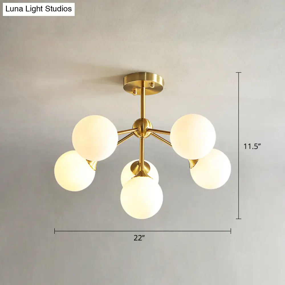DecorBites™ DecorBites™ Modern Gold Branch Glass Ceiling Light