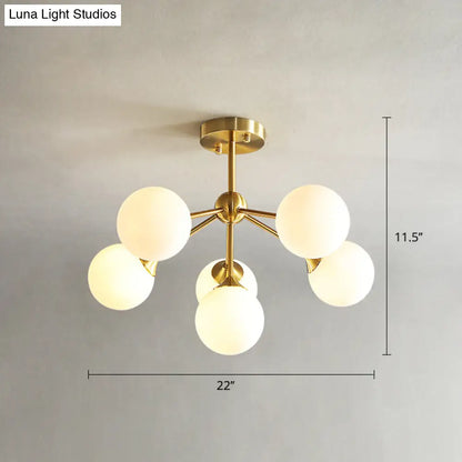 DecorBites™ DecorBites™ Modern Gold Branch Glass Ceiling Light