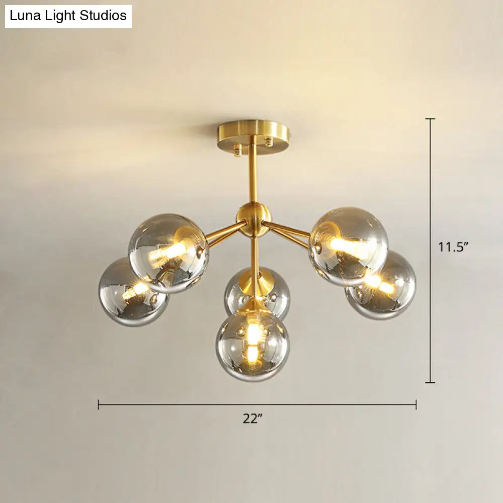 DecorBites™ DecorBites™ Modern Gold Branch Glass Ceiling Light