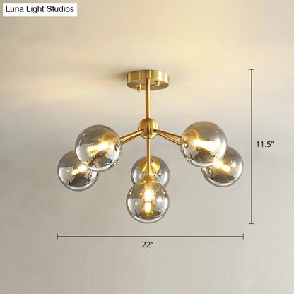 DecorBites™ DecorBites™ Modern Gold Branch Glass Ceiling Light