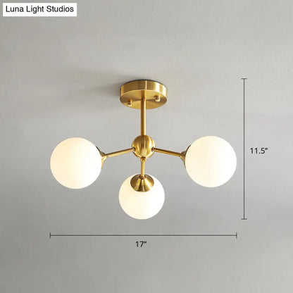 DecorBites™ DecorBites™ Modern Gold Branch Glass Ceiling Light