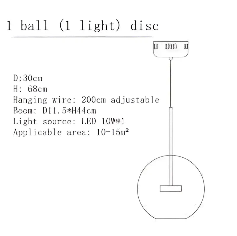Modern gold bubble glass led chandelier with sleek round disc pendant and adjustable wire for kitchen decorbites bubble glass