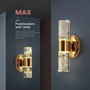 Modern gold bubble glass vanity lights bathroom sconces with gold-toned postmodern design by decorbites gold vanity