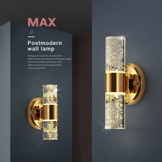 Modern gold bubble glass vanity lights bathroom sconces with gold-toned postmodern design by decorbites gold vanity