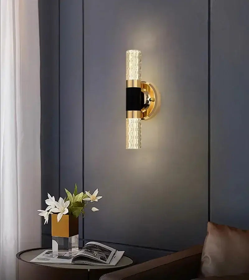 Modern gold bubble glass vanity lights bathroom sconces with decorbites gold vanity textured translucent panels and black band