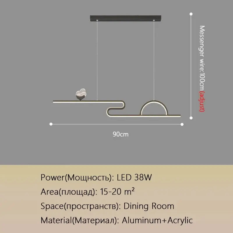 Modern gold decorbites butterfly chandelier pendant lamp with sleek aluminum and acrylic curved design for dining room decor
