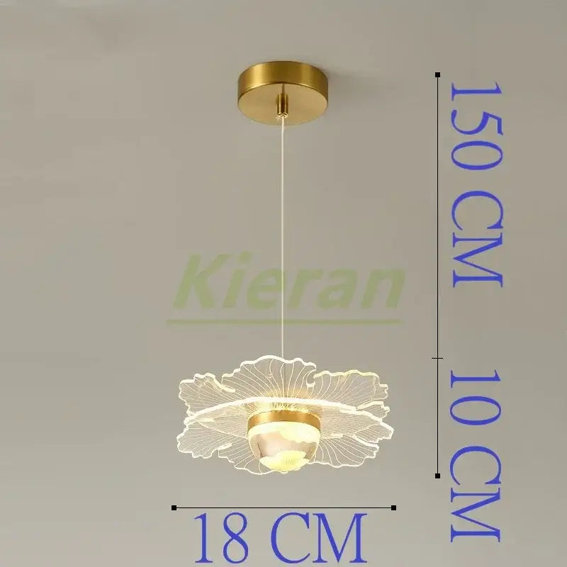 Modern gold decorbites butterfly led chandelier glass pendant light with leaf-shaped design and illuminated bulb for dining room