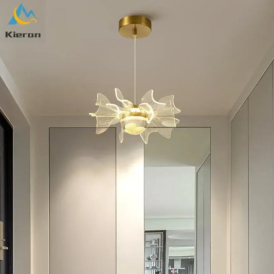 Modern gold butterfly led chandelier featuring a decorbites butterfly led pendant light with glass petal arms