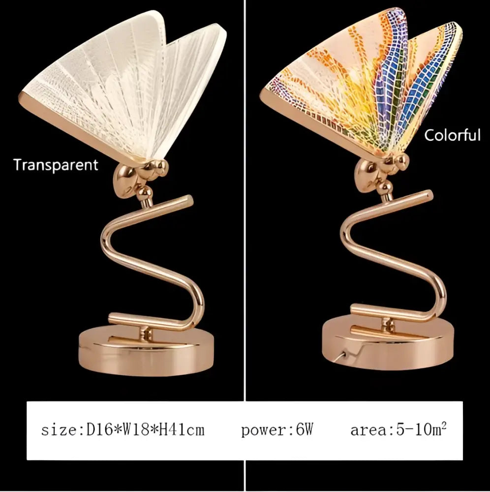 Modern gold butterfly led pendant lamp with colorful mosaic wings and curved metallic base for bedroom decorbites butterfly led