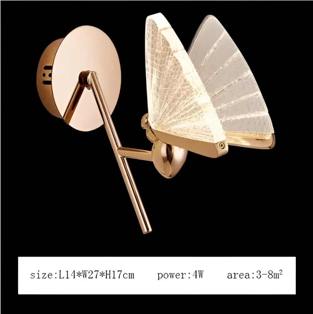 Modern gold butterfly led pendant lamp with translucent crackled glass wings and sleek metal frame for bedroom decorbites butterfly led lighting