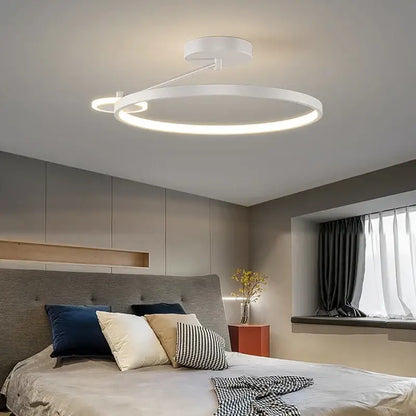 Modern white circular led ceiling lamp with sleek minimalist design for bedroom decorbites circular led lighting