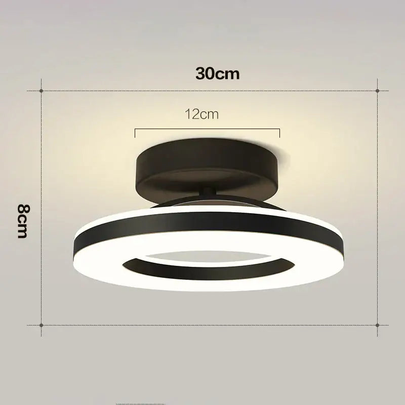 Modern black and white circular led ceiling lamp with sleek minimalist design for living room decorbites led ceiling decor