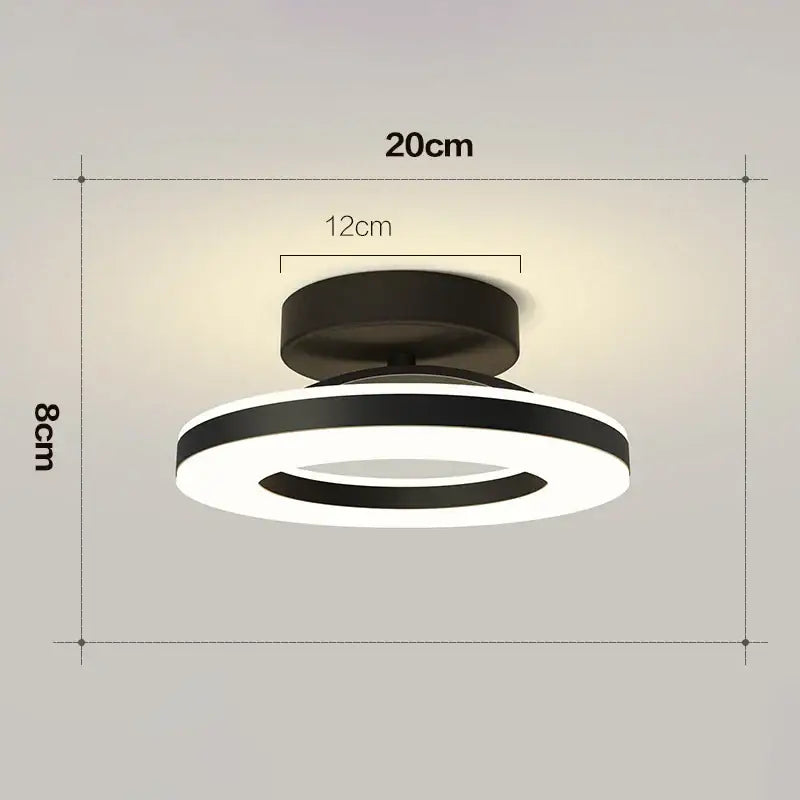 Modern black and white circular led ceiling lamp with minimalist design for living room by decorbites led ceiling
