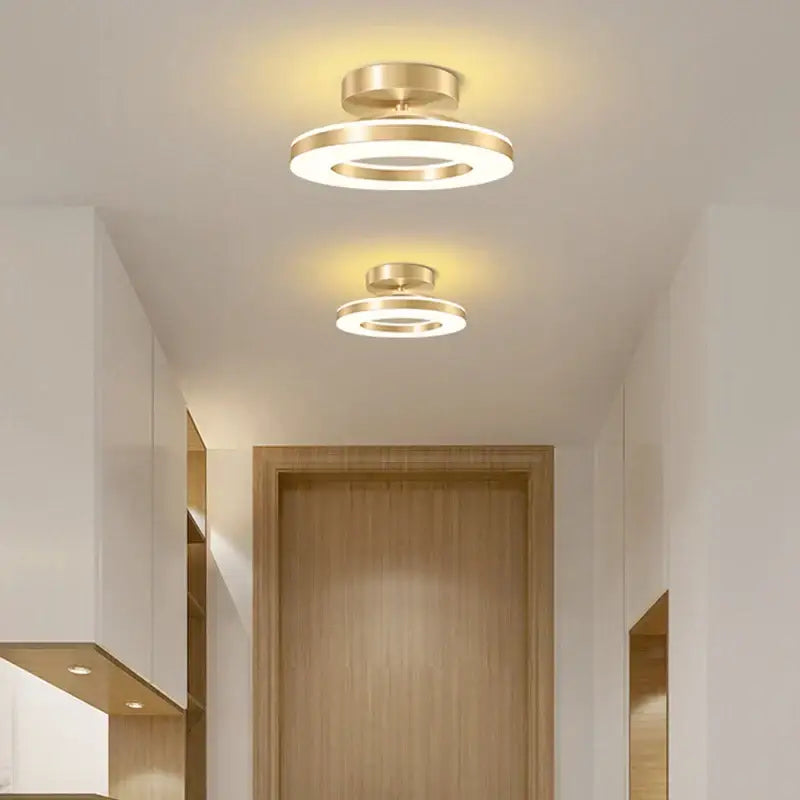 Modern gold circular led ceiling lamp with sleek minimalist design for living room decorbites led ceiling lighting