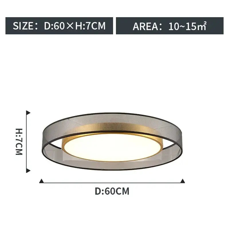 Modern gold circular led ceiling light with sleek silver and gold metallic frame and illuminated white diffuser by decorbites circular led