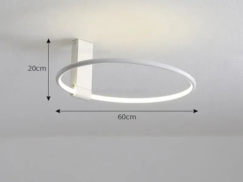 Modern gold circular led ceiling light with 60cm white circular led design and 360 degree rotation by decorbites circular led