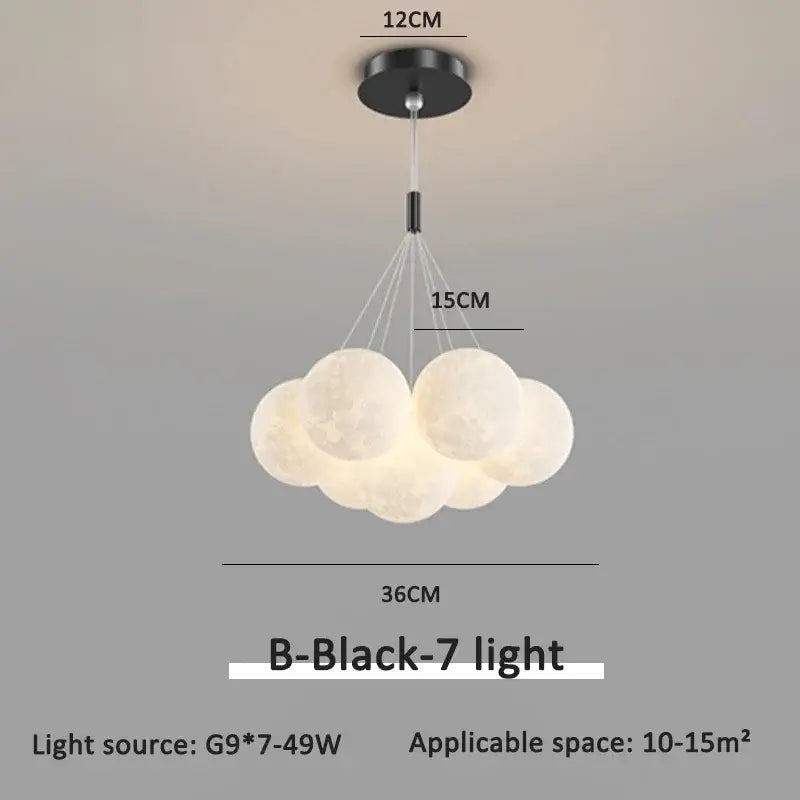 Modern gold cloud bubble ball led pendant lights with seven frosted white bulbs for dining room decorbites pendant lights