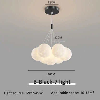 Modern gold cloud bubble ball led pendant lights with matte white textured surface and black metal hardware for dining room decorbites bubble ball pendant lights