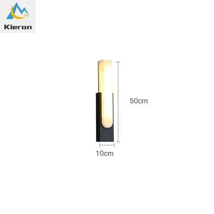 Modern black and cream decorbites cloud stone led wall light with minimalist design for bedroom sconce decor