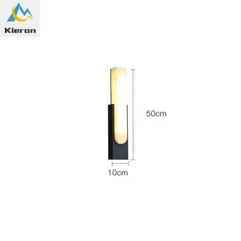 Modern black and cream decorbites cloud stone led wall light with minimalist design for bedroom sconce decor