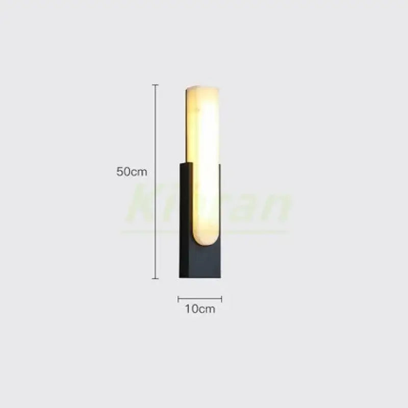 Modern gold cloud stone led wall light with sleek black rectangular base and warm glowing diffuser for bedroom decorbites cloud stone