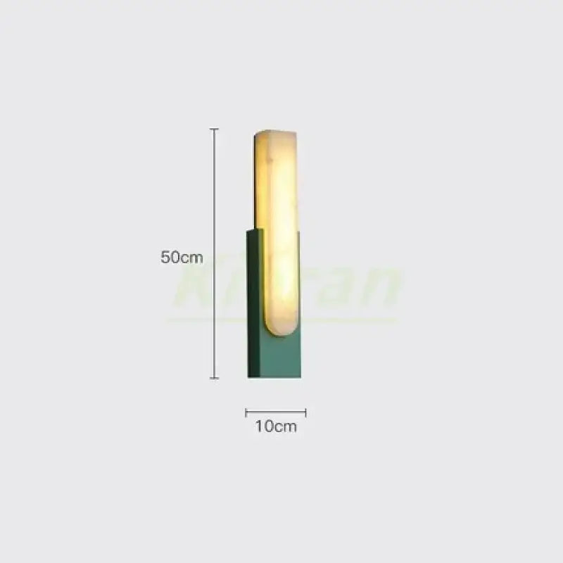 Modern gold cloud stone led wall light with warm yellow panel in dark green metal base for bedroom decorbites cloud stone sconce